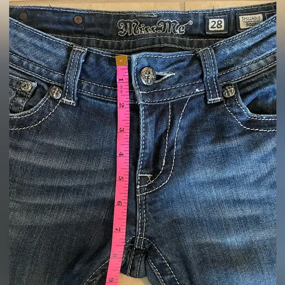 Miss Me Women's Embellished Blue Boot Cut Jeans - Picture 9 of 15